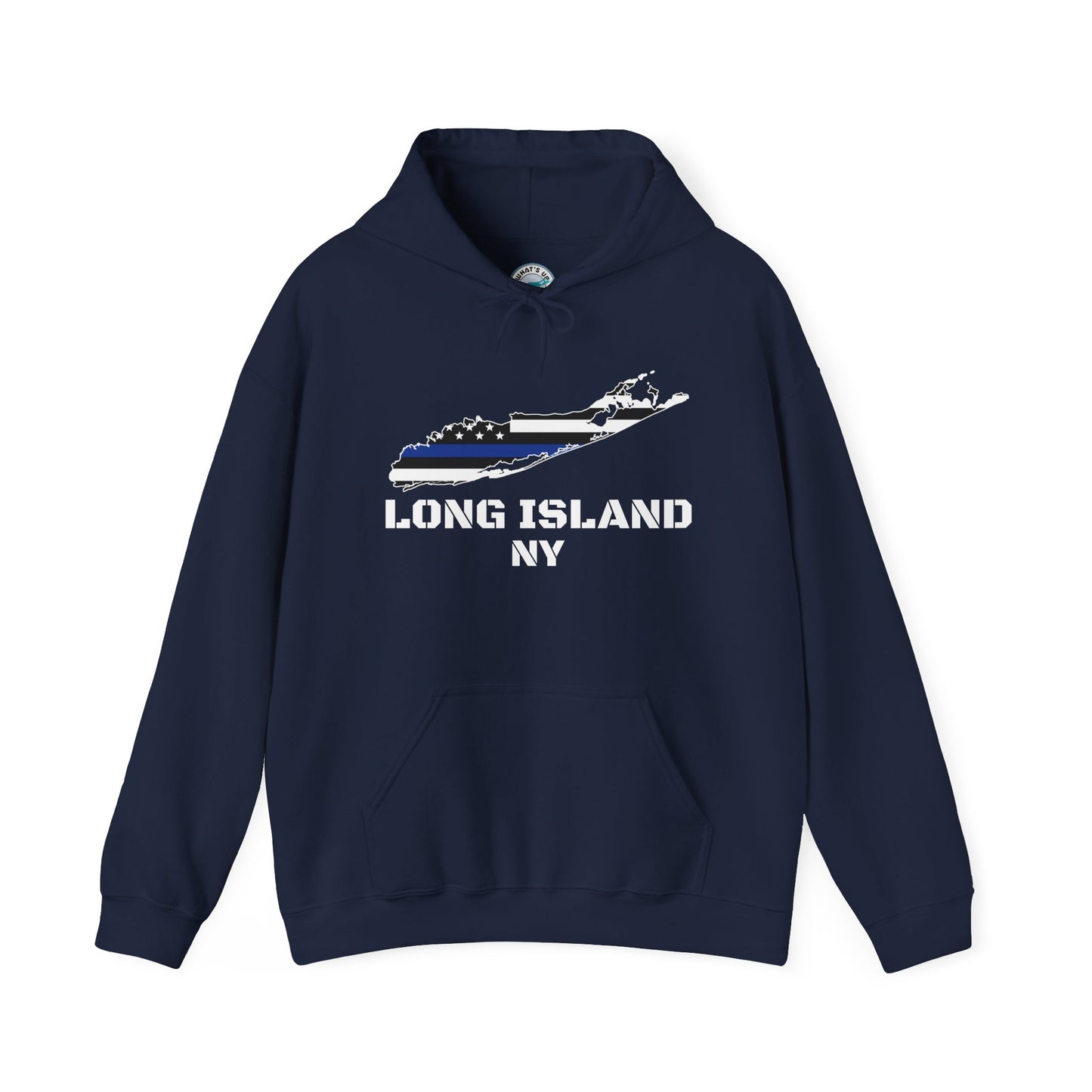 What's Up Long Island? NY Back the Blue Unisex Heavy Blend™ Hooded Sweatshirt