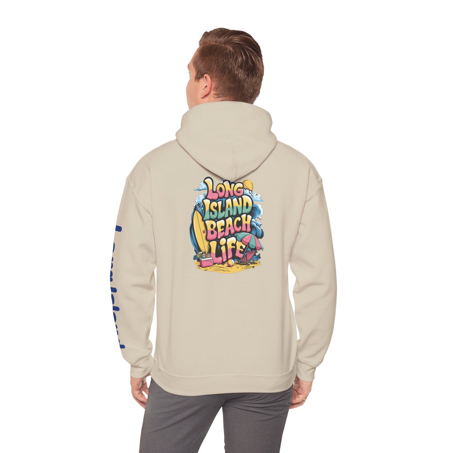 What's Up Long Island? Beach Life Unisex Hoodie – Relaxed Summer Vibes & Coastal Love