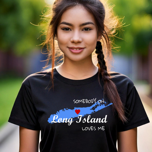 Somebody on Long Island Loves Me - Unisex Jersey Tee