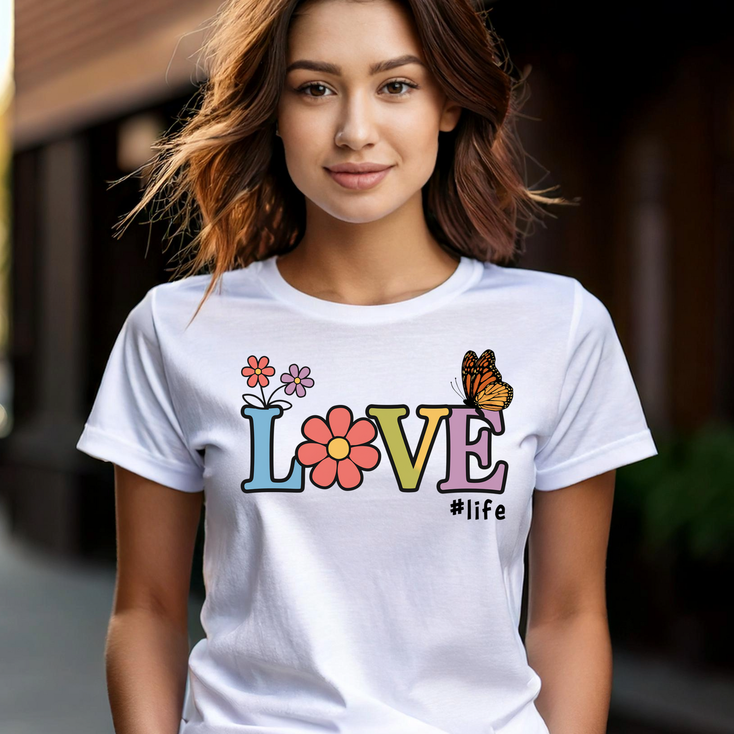 Colorful Love Life Unisex Jersey Tee