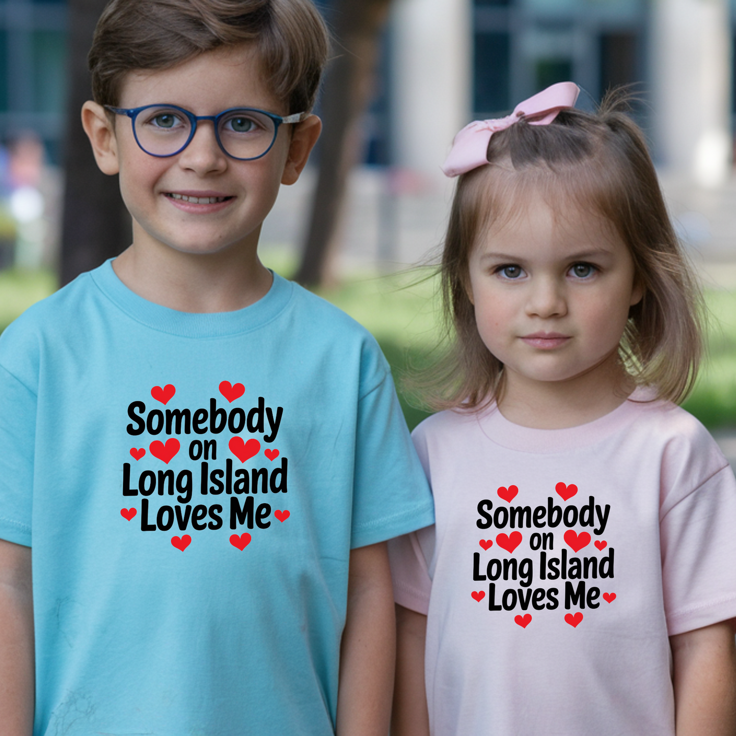 What's Up Long Island? Youth Midweight Tee - 'Somebody on Long Island Loves Me'