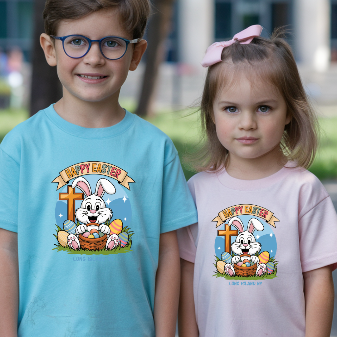 What's Up Long Island? Happy Easter Bunny from Long Island - Youth Midweight Tee
