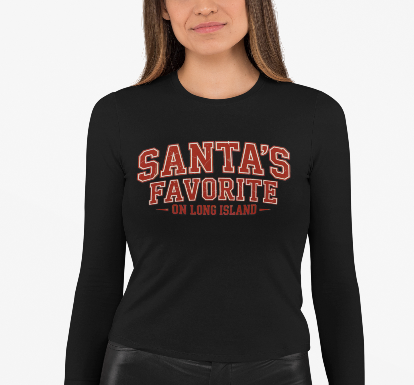 What's Up Long Island? Unisex Long Sleeve Christmas Tee, Santa's Favorite Long Sleeve Shirt, Holiday Apparel, Seasonal Gift, Festive Wear