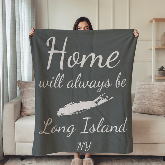 What's Up Long Island? 7 Colors - Home will always be Long Island NY - Velveteen Blanket