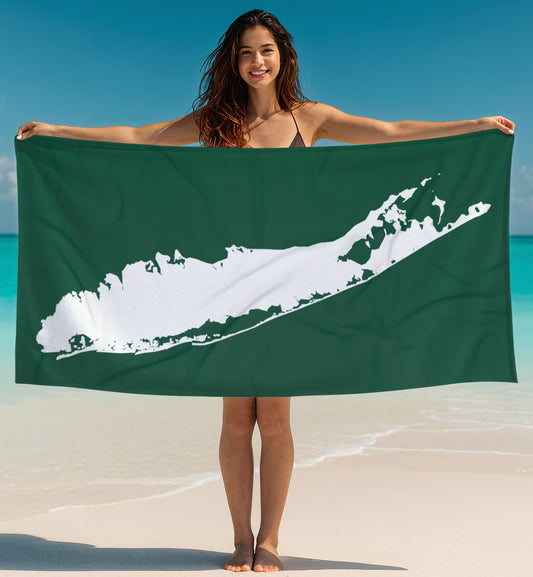 What's Up Long Island? 4 Colors - Stylish Beach Towel for Sun Lovers, Pool Days, and Gifts, Soft and Absorbent