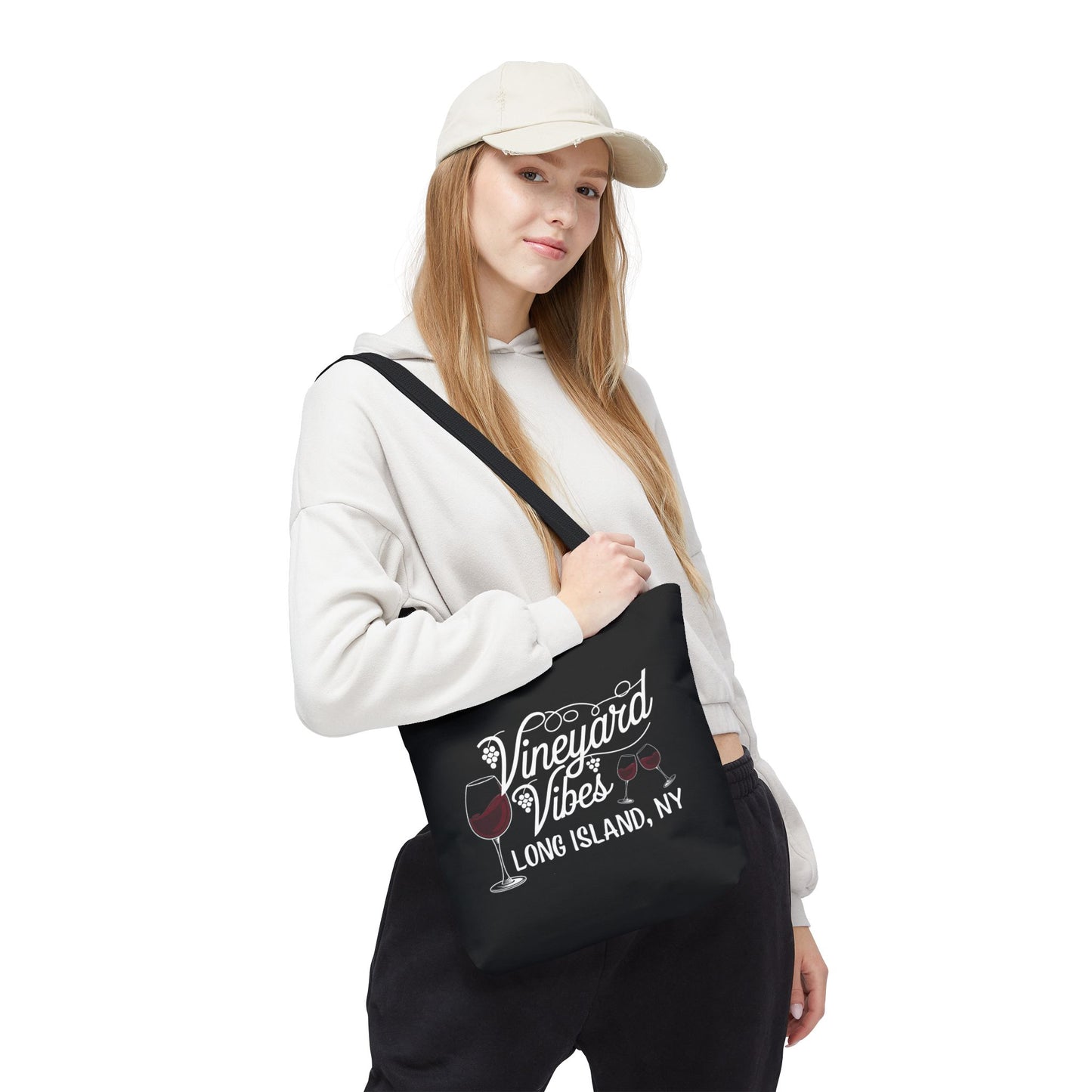 Vineyard Vibes What's Up Long Island? Tote Bag - Fun and Functional - Great gift for wine lovers