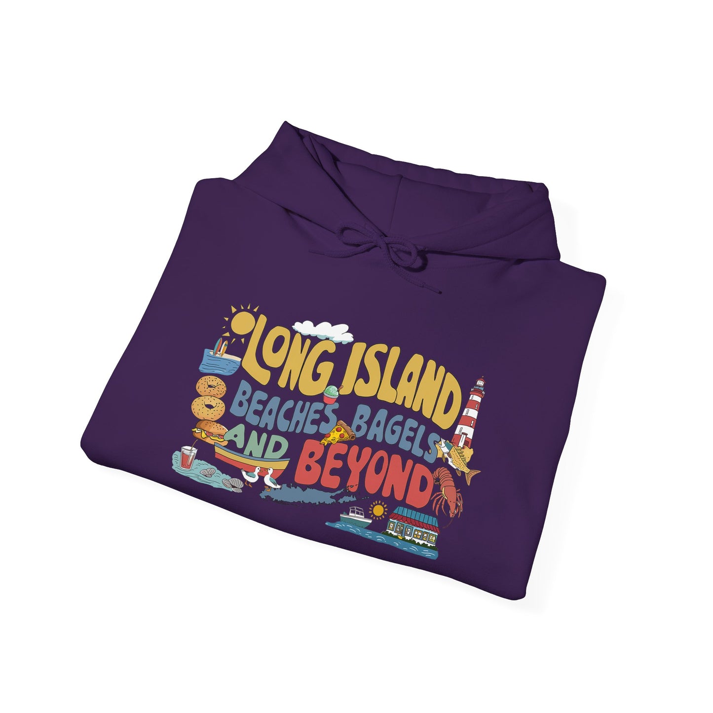 What's Up Long Island? Beaches, Bagels and Beyond Graphic Hoodie – Unisex Heavy Blend™