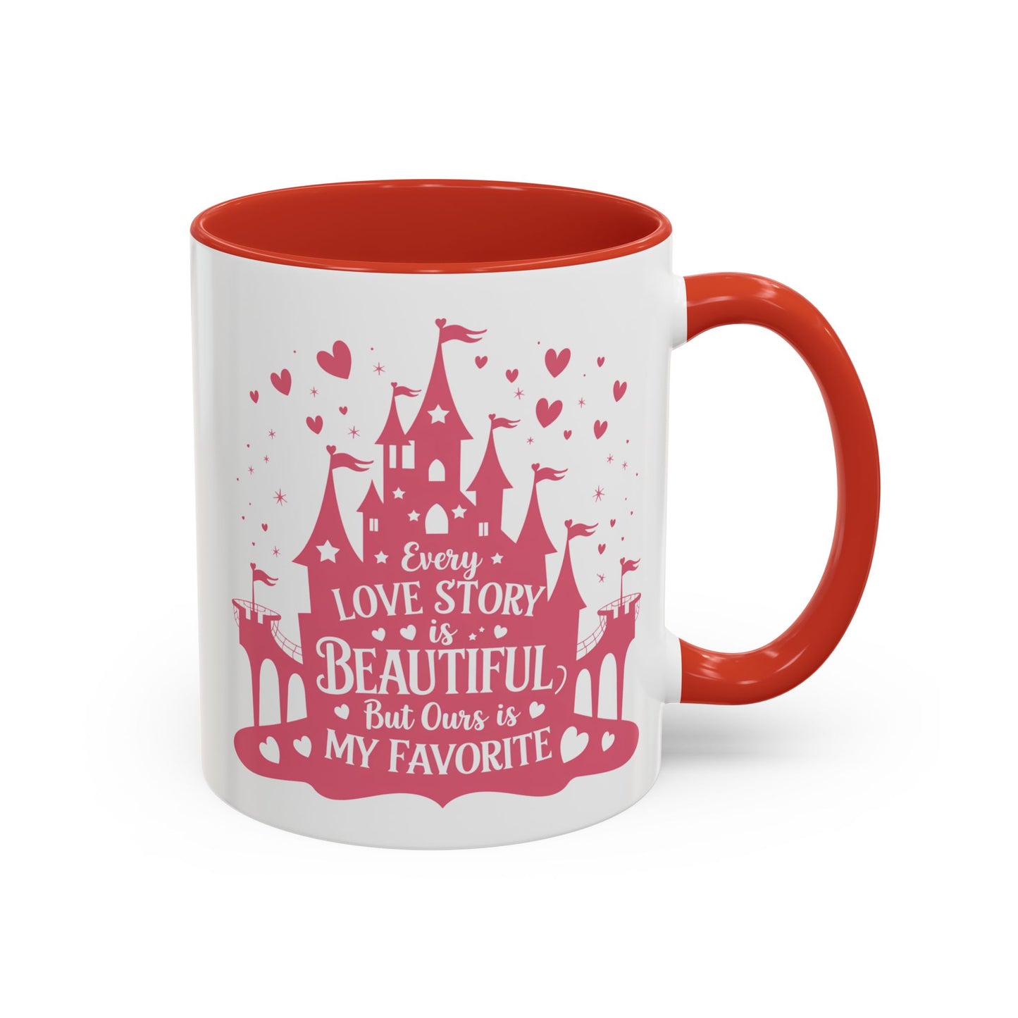 Every Love Story is Beautiful, But Ours is My Favorite - 11oz & 15oz two-tone mug - Valentine's Day, anniversaries, weddings