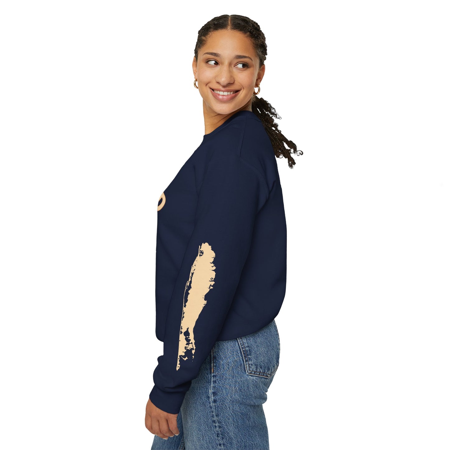 What's Up Long Island? Latkes, Lights & L'Chaim - Menorah Sweatshirt, Cozy Crewneck for Celebrations, Hanukkah Gift, Unisex Sweatshirt, Festive Holiday Apparel, Jewish Pride Wear