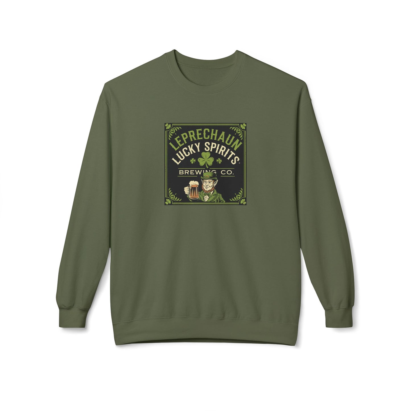 Leprechaun Lucky Spirits Hoodie – Unisex Midweight Fleece Sweatshirt for St. Patrick's Day Celebrations