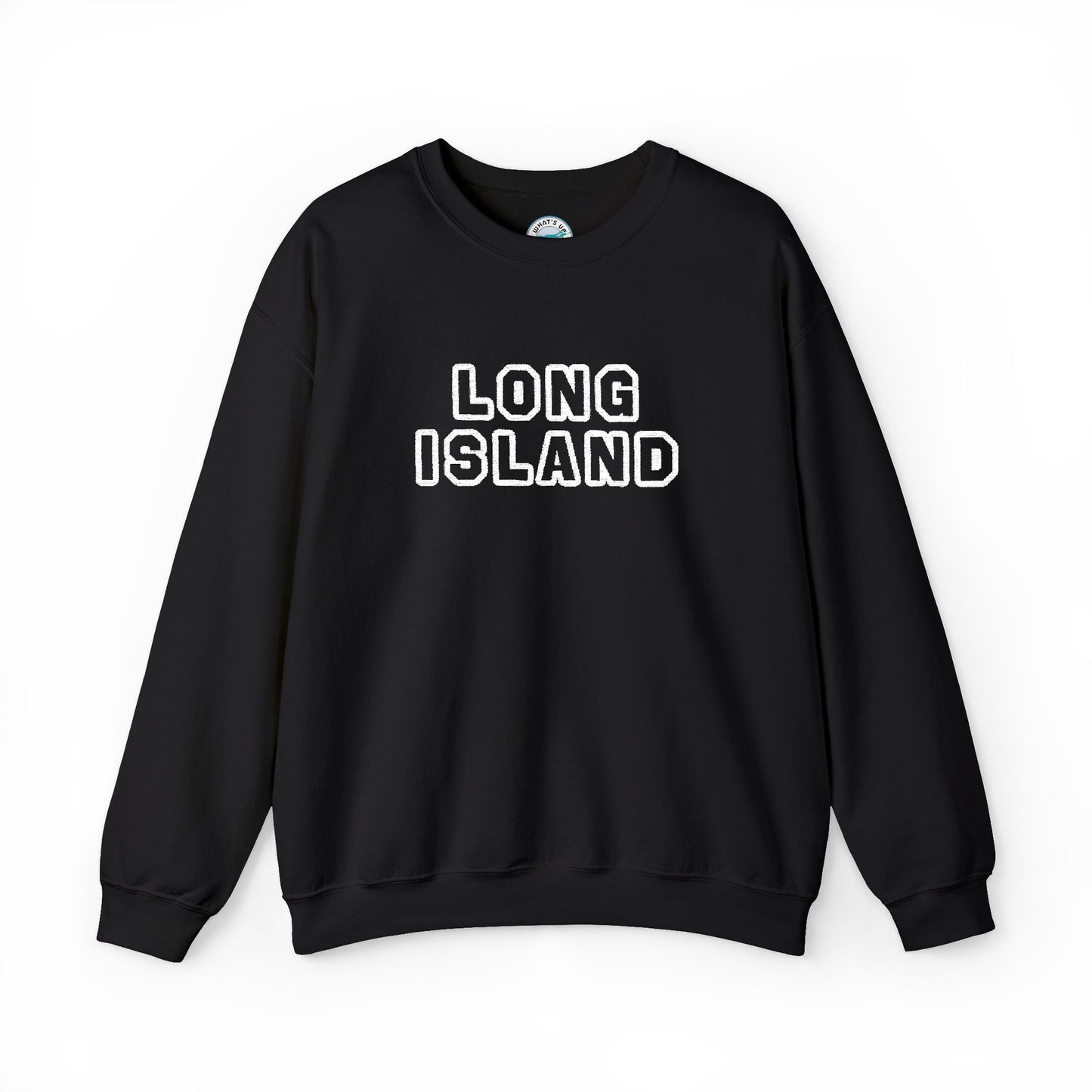 Embroidered What's Up Long Island? Unisex Heavy Blend™ Crewneck Sweatshirt