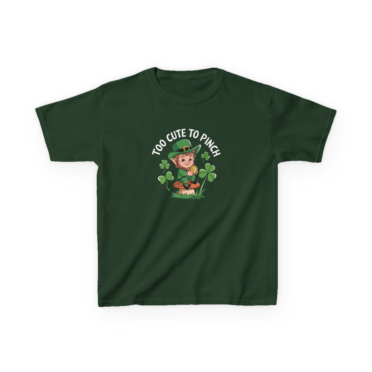 St. Patrick's Day Kids Tee - "Too Cute to Pinch"