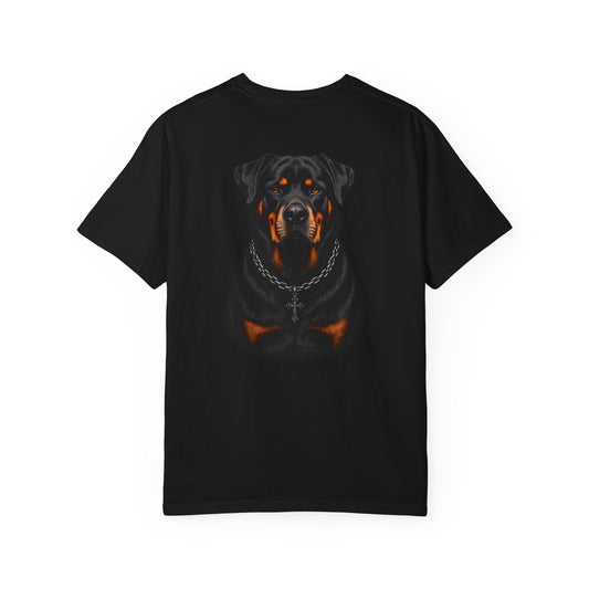 Rottweiler Cross T-Shirt — Gothic Dog Portrait Tee