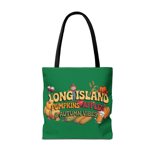 What's Up Long Island? Pumpkins, Apples & Autumn Vibes, Fall Market Bag, Harvest Festival Tote, Seasonal Shopping Bag, Thanksgiving Gift