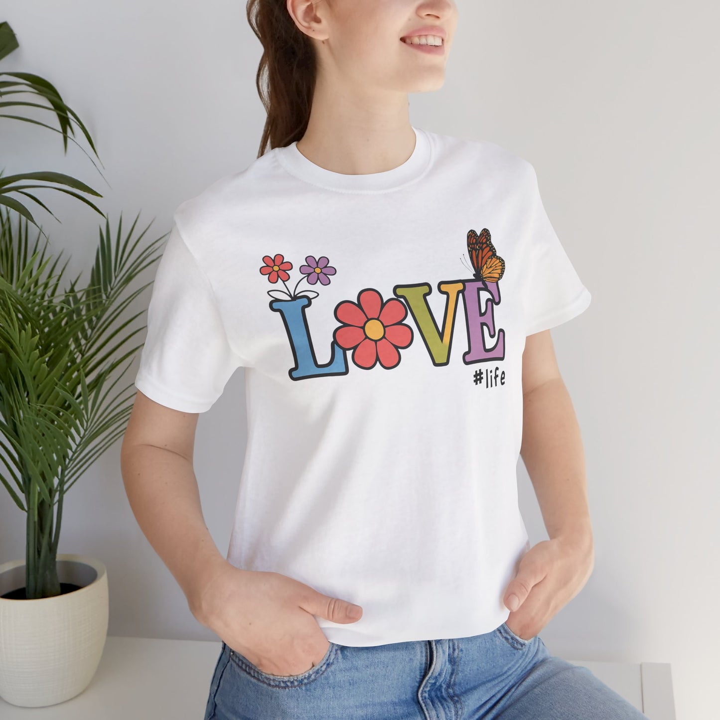 Colorful Love Life Unisex Jersey Tee