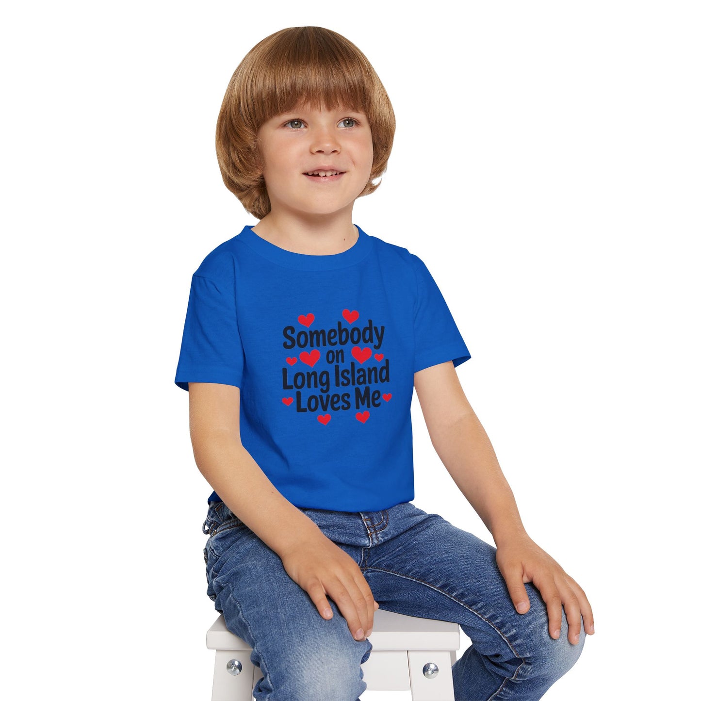 What's Up Long Island? Somebody on Long Island Loves Me Toddler T-Shirt - Cute Kids Apparel