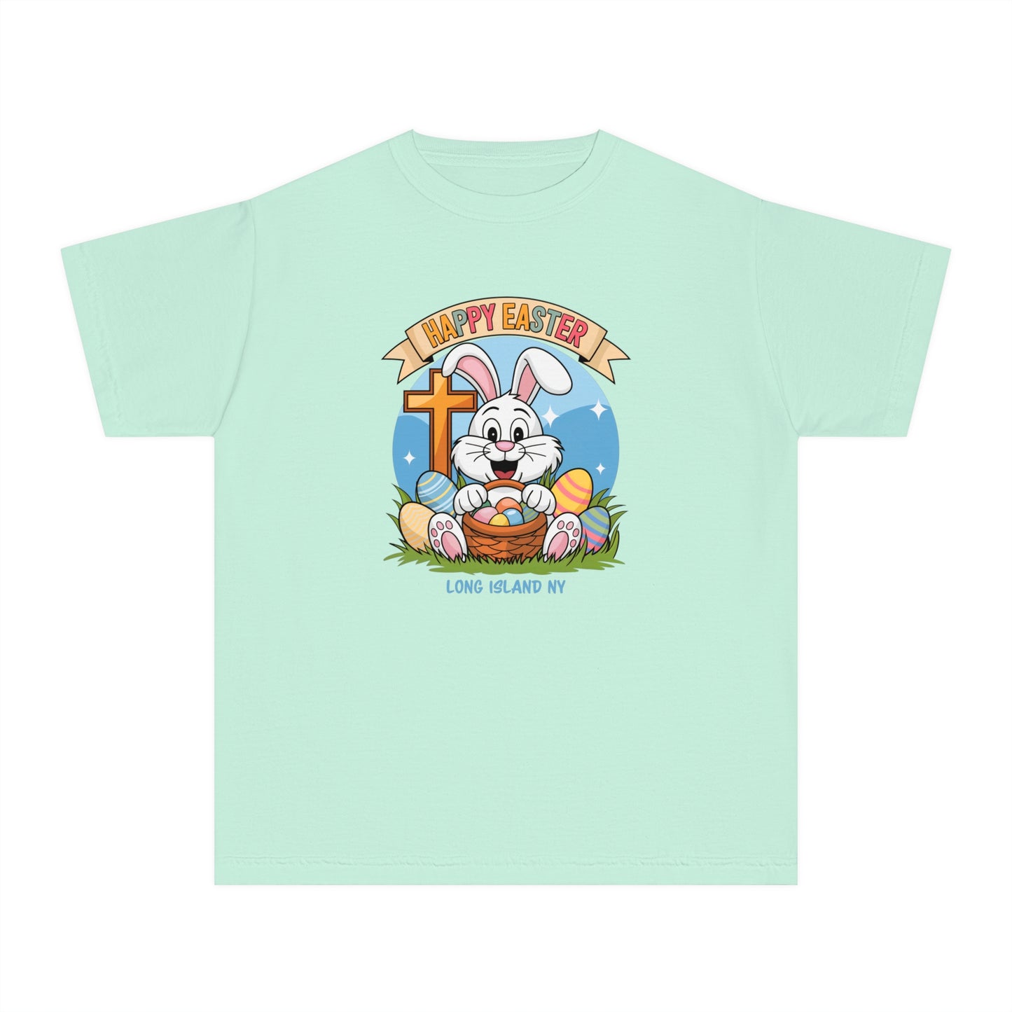 What's Up Long Island? Happy Easter Bunny from Long Island - Youth Midweight Tee