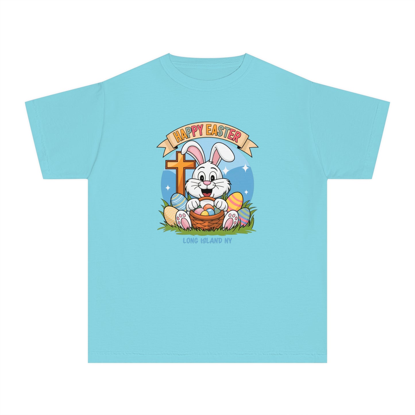 What's Up Long Island? Happy Easter Bunny from Long Island - Youth Midweight Tee