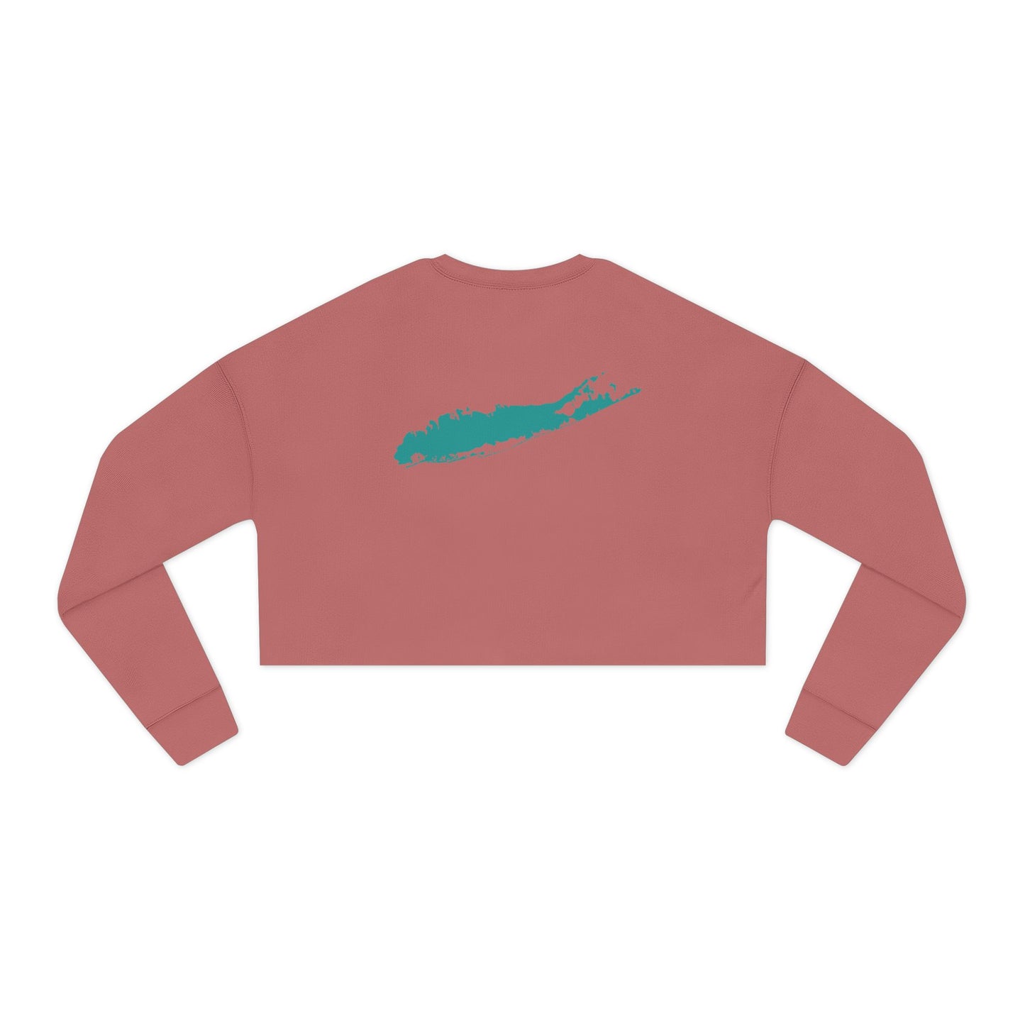 What's Up Long Island? Women's Cropped Sweatshirt - Print on front and back, Cozy, Stylish, Perfect for Casual Outings