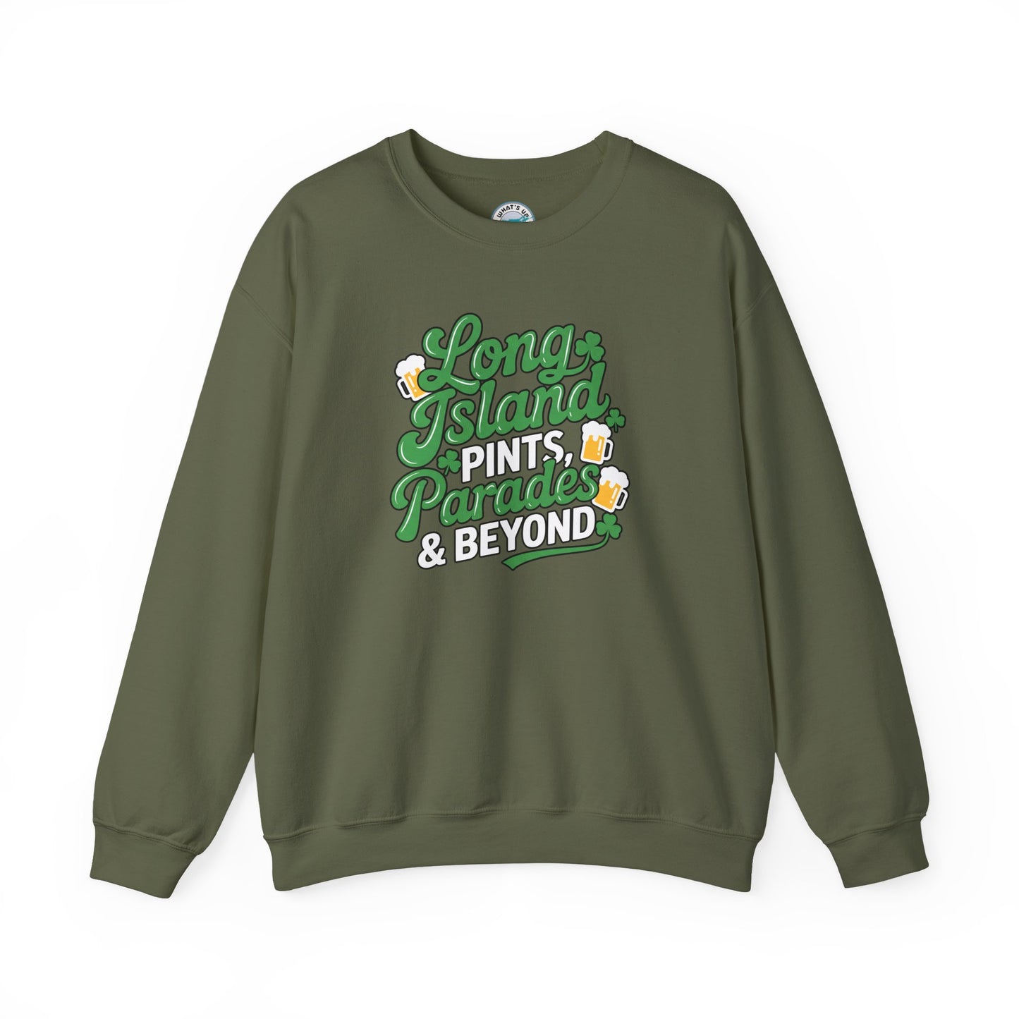Long Island Pints Parades & Beyond Unisex Crewneck Sweatshirt - Great for Pub Crawls, Parades and St Patrick's Day