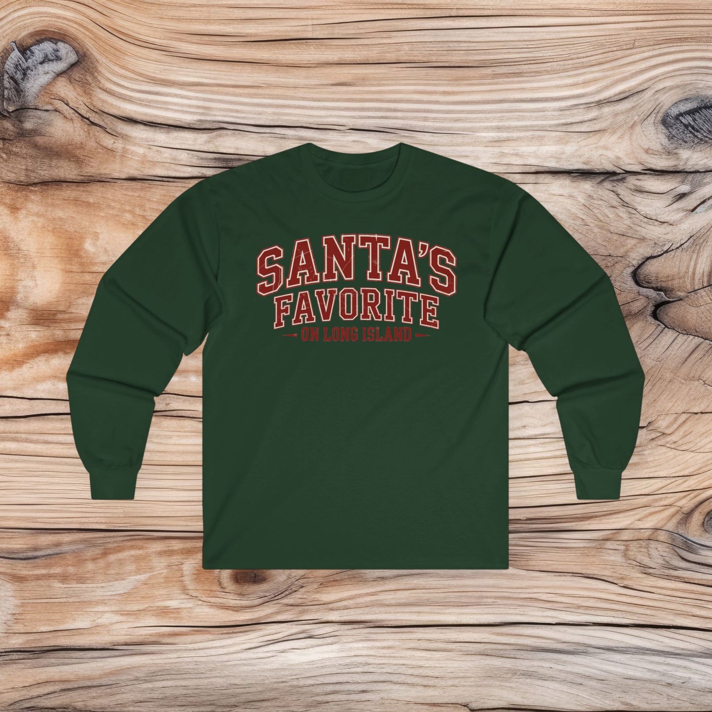 What's Up Long Island? Unisex Long Sleeve Christmas Tee, Santa's Favorite Long Sleeve Shirt, Holiday Apparel, Seasonal Gift, Festive Wear
