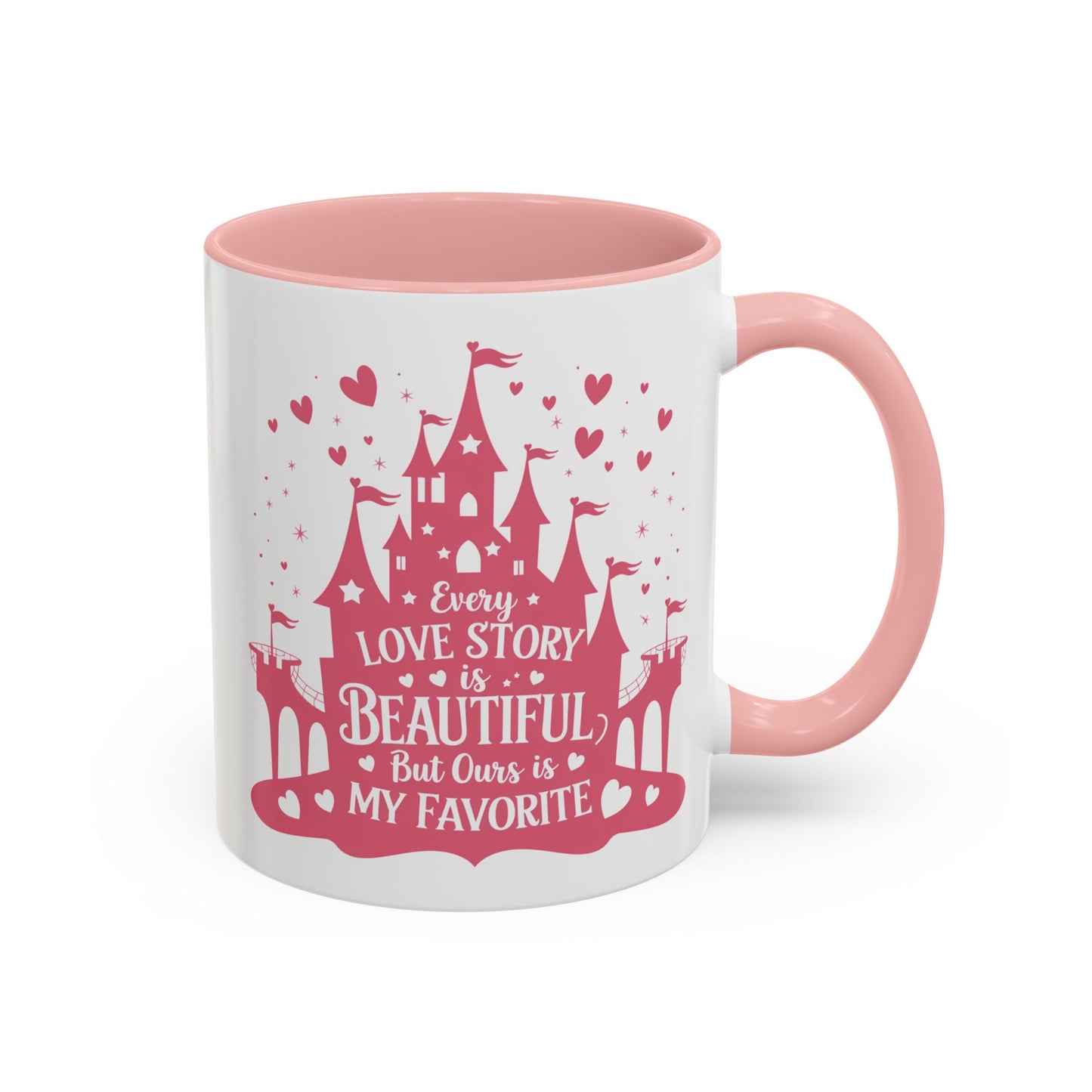 Every Love Story is Beautiful, But Ours is My Favorite - 11oz & 15oz two-tone mug - Valentine's Day, anniversaries, weddings