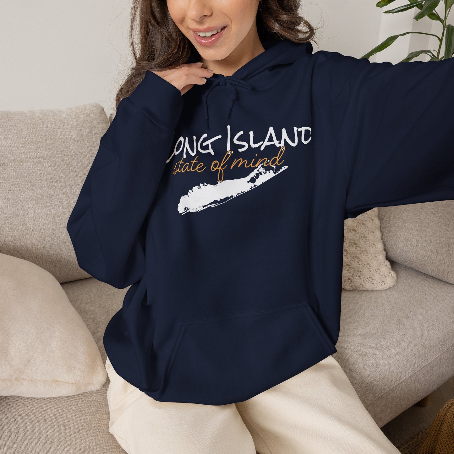 Long Island 'State of Mind' Hoodie — Coastal Island Unisex Graphic Pullover