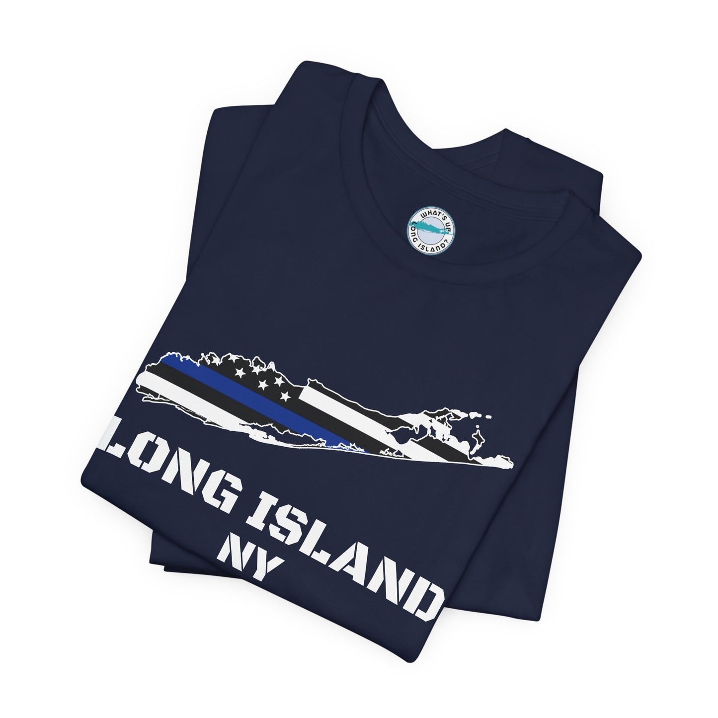 Blue Line Tee: Support Our Long Island Heroes, Unisex Short Sleeve T-Shirt, Law Enforcement Apparel, Police Support Shirt, Patriotic Gift, Casual Wear