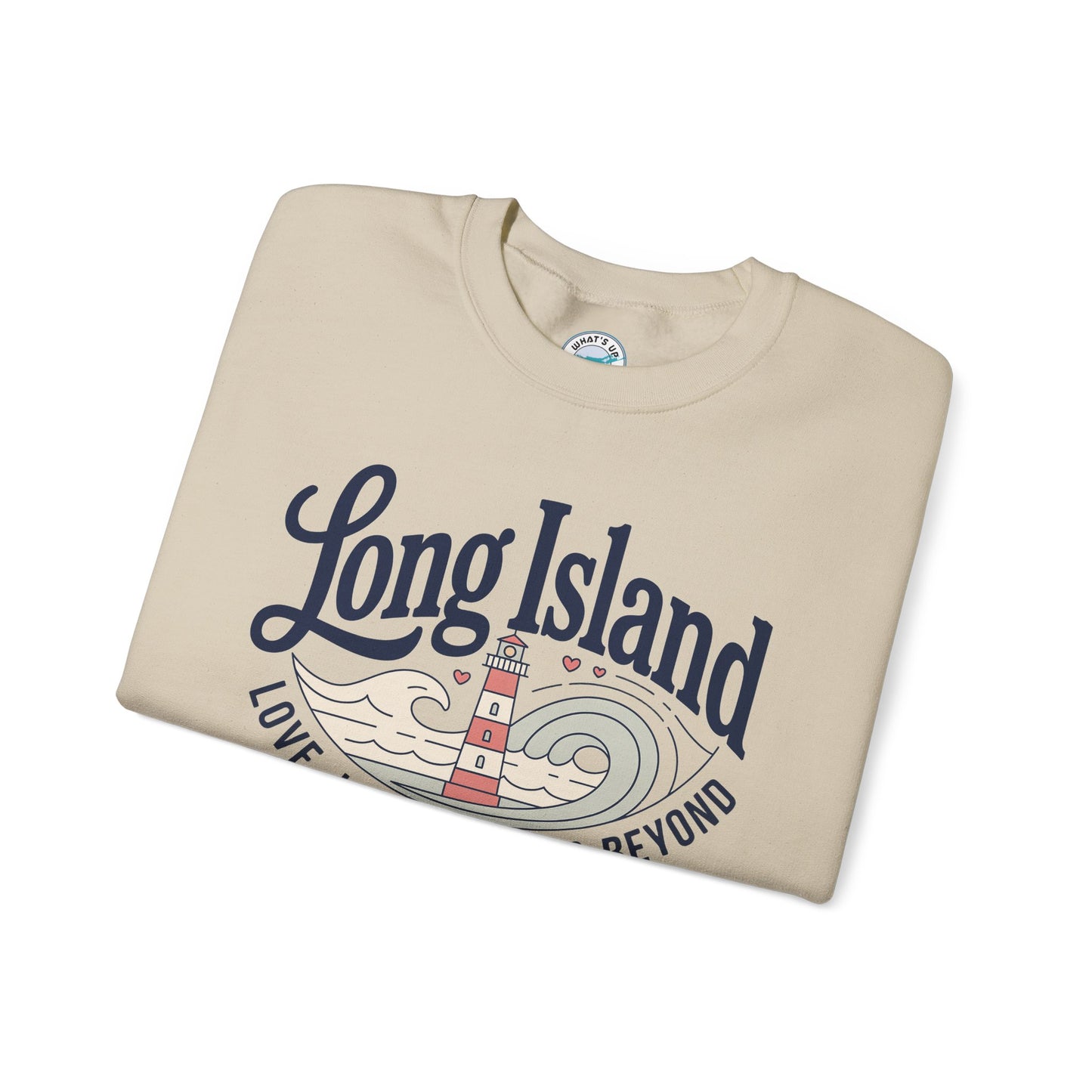 What's Up Long Island? Lighthouse Crewneck Sweatshirt — Love, Lighthouses & Beyond