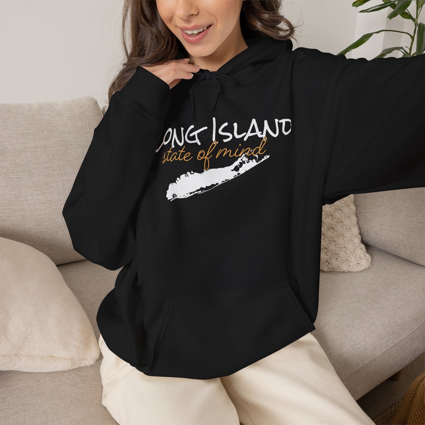 Long Island 'State of Mind' Hoodie — Coastal Island Unisex Graphic Pullover
