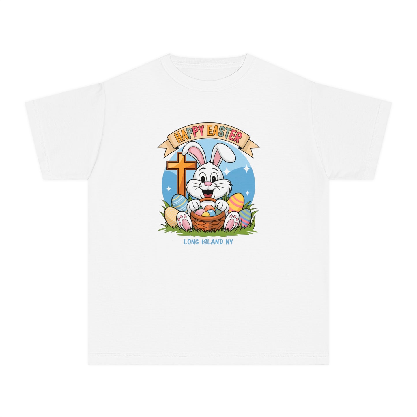 What's Up Long Island? Happy Easter Bunny from Long Island - Youth Midweight Tee