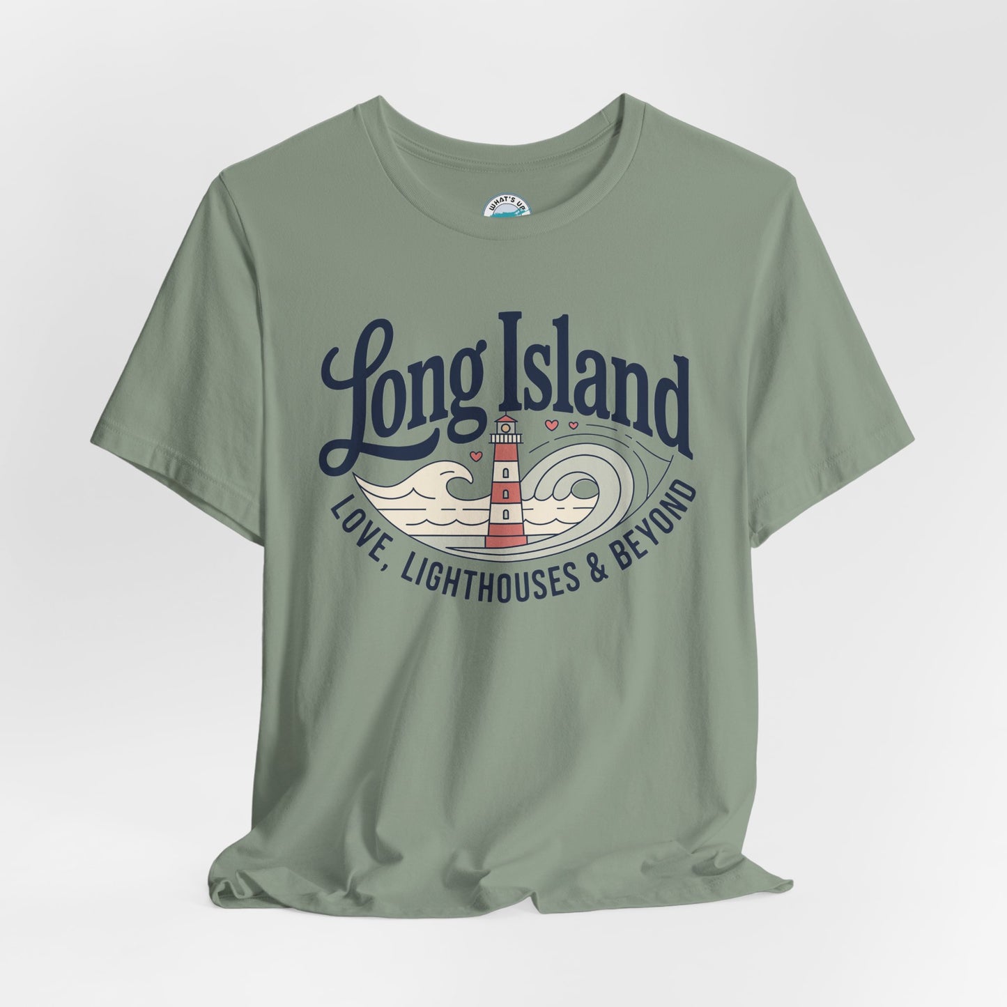 Long Island Lighthouse Unisex Tee — "Long Island: Love, Lighthouses & Beyond"