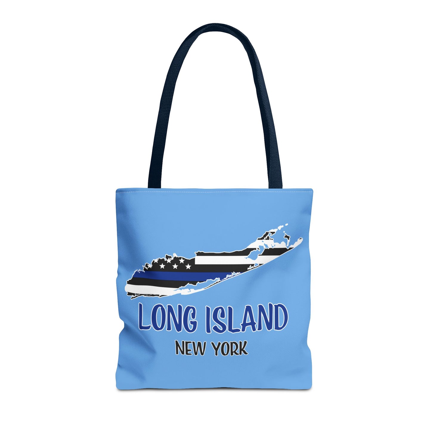 What's Up Long Island? NY Police Support Back the Blue Flag Design - Tote Bag