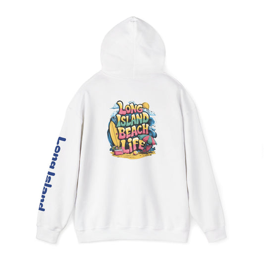 What's Up Long Island? Beach Life Unisex Hoodie – Relaxed Summer Vibes & Coastal Love