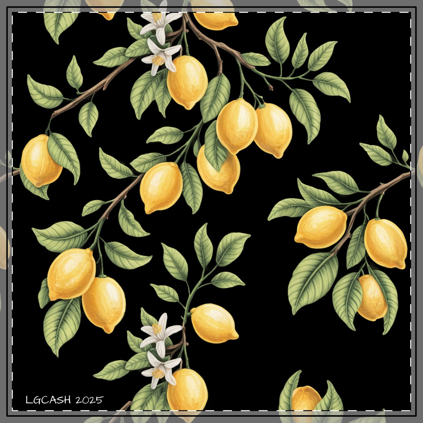 Lemon Blossom Tablecloth - 58 x 58 or 58 x 102 -Elegant Dining Decor, Home Decoration, Kitchen Table Cover, Fruit-Themed Party