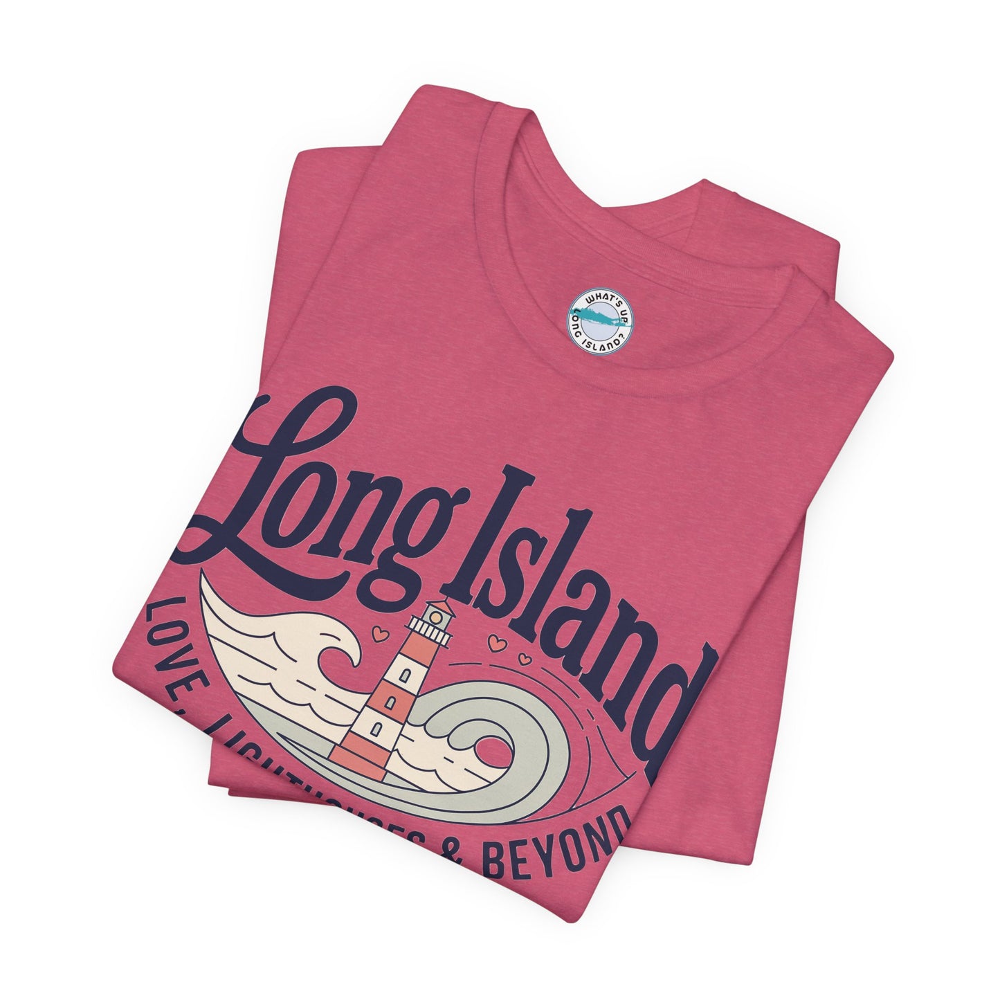 Long Island Lighthouse Unisex Tee — "Long Island: Love, Lighthouses & Beyond"