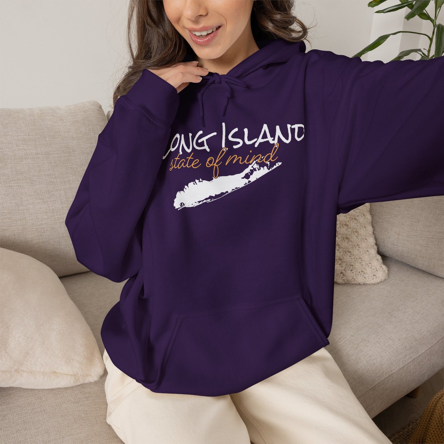 Long Island 'State of Mind' Hoodie — Coastal Island Unisex Graphic Pullover