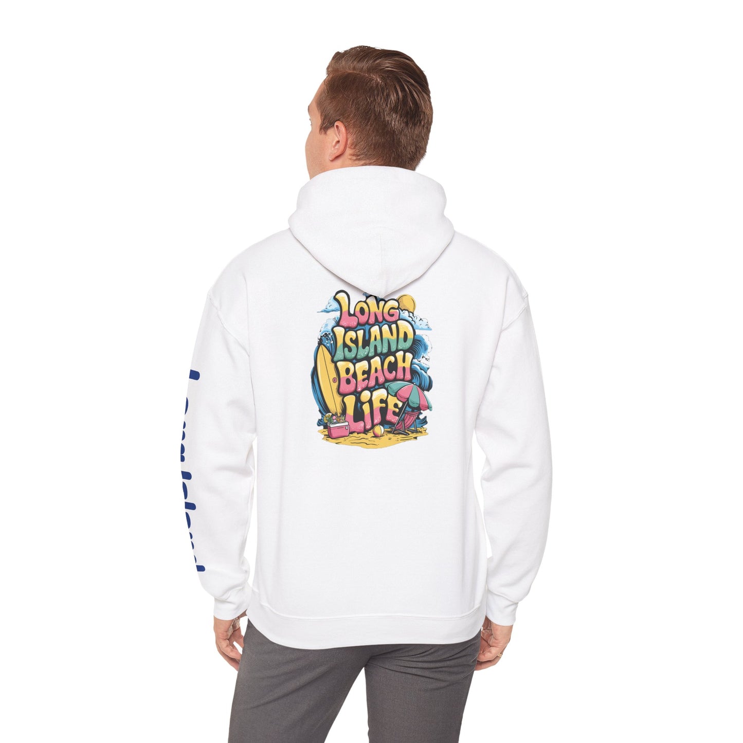 What's Up Long Island? Beach Life Unisex Hoodie – Relaxed Summer Vibes & Coastal Love
