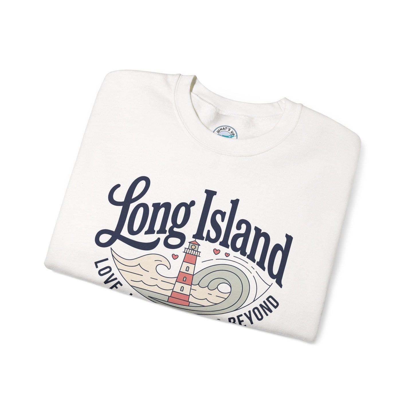 What's Up Long Island? Lighthouse Crewneck Sweatshirt — Love, Lighthouses & Beyond