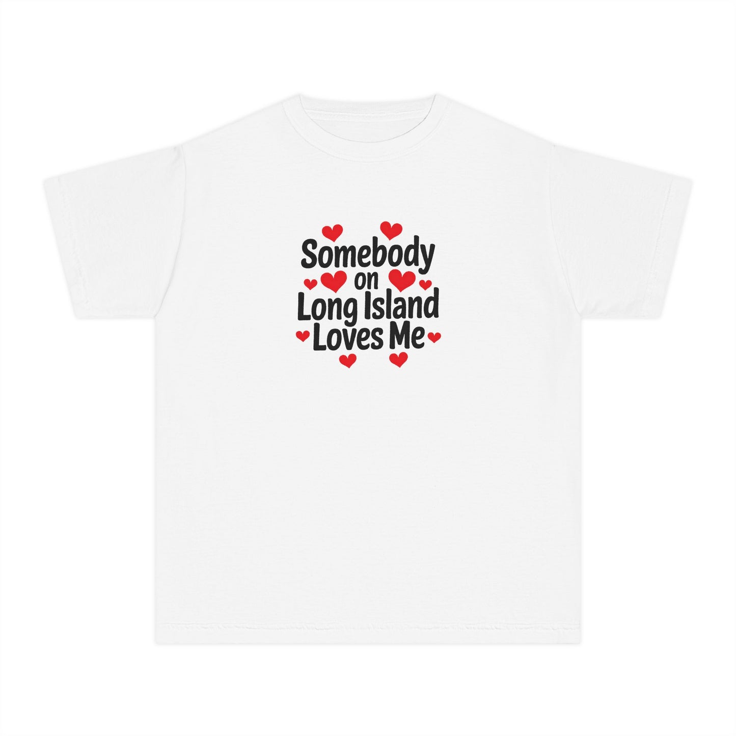 What's Up Long Island? Youth Midweight Tee - 'Somebody on Long Island Loves Me'