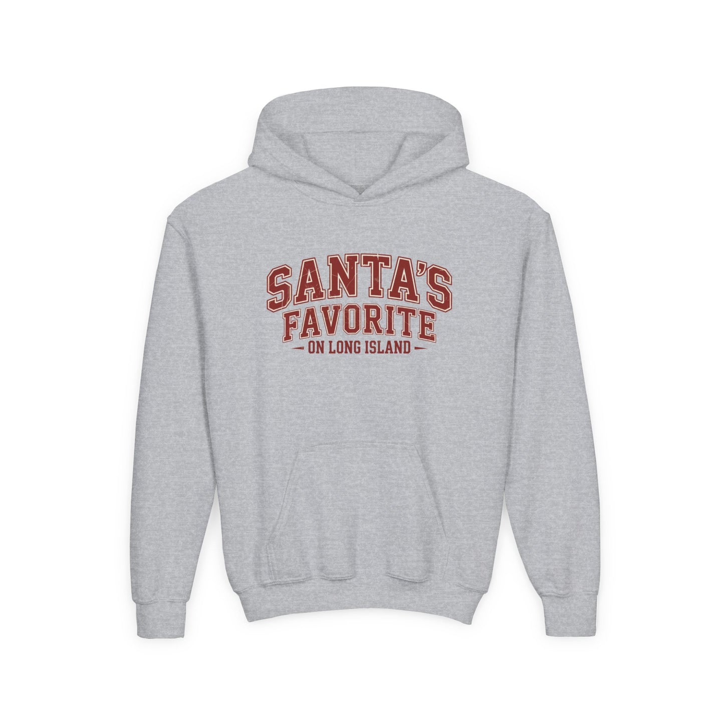 What's Up Long Island? Santa's Favorite Youth Hoodie - Holiday Gift, Christmas Apparel, Fun Family Sweatshirt, Winter Warmth, Long Island Love