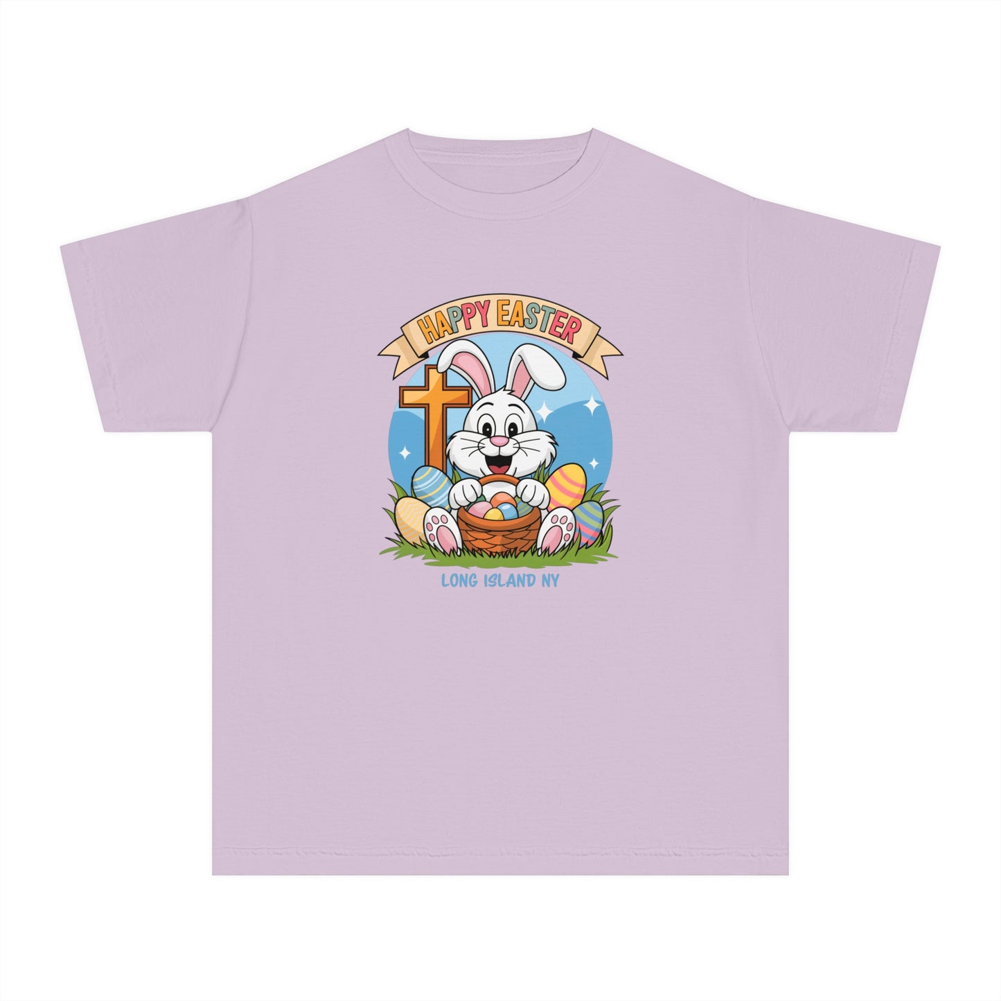 What's Up Long Island? Happy Easter Bunny from Long Island - Youth Midweight Tee