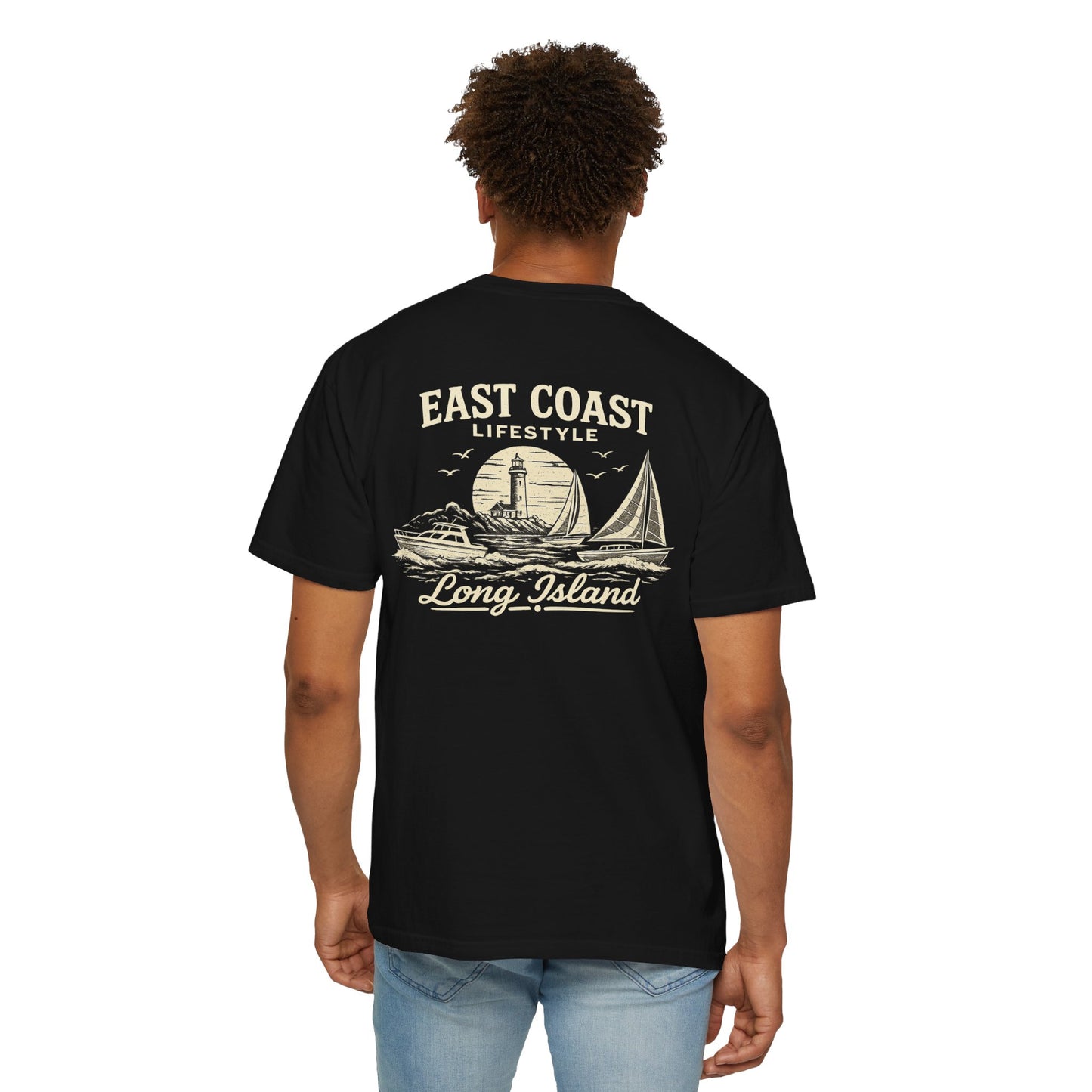East Coast Lifestyle Long Island T-Shirt — Nautical Sailboat Graphic