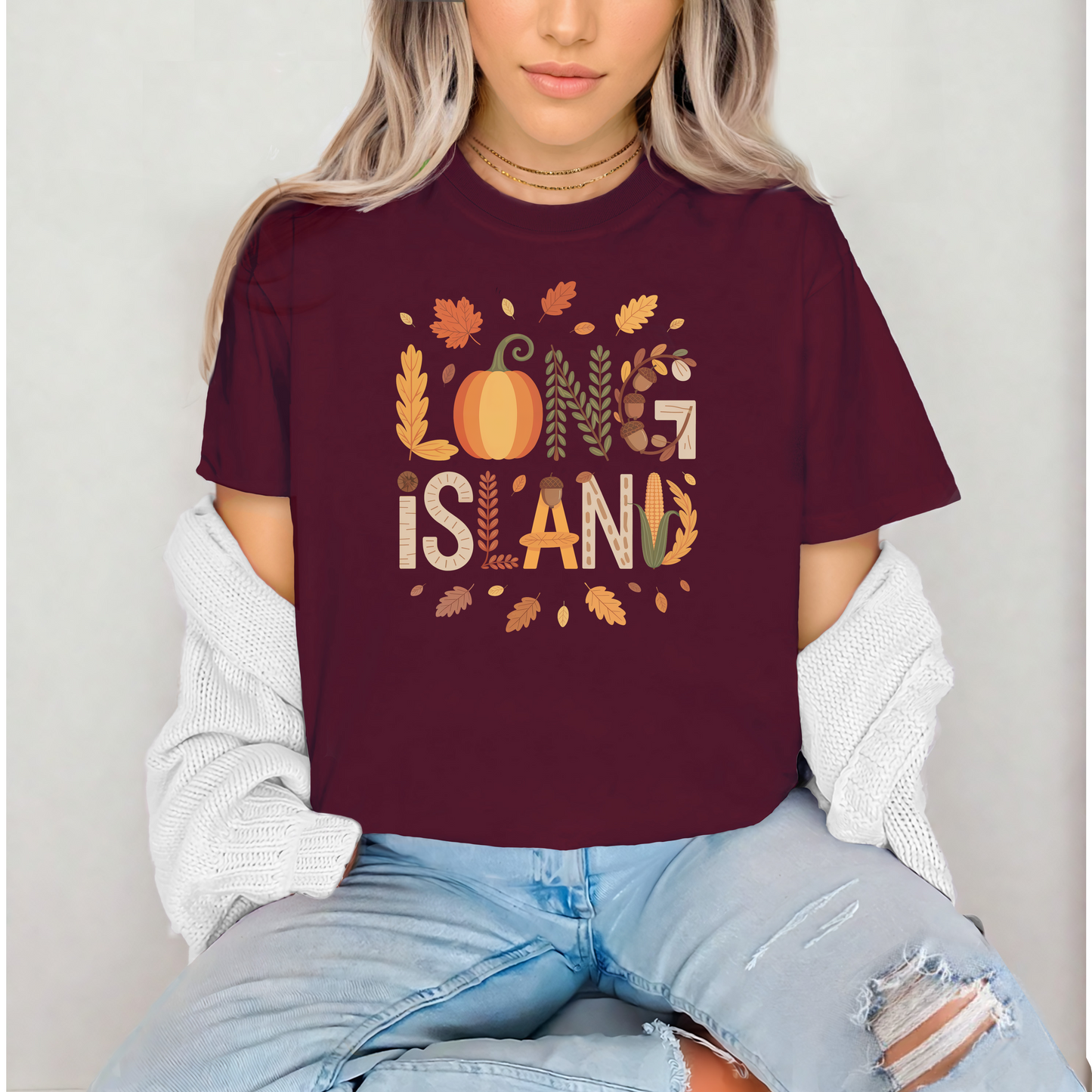 What's Up Long Island? Autumn Tee - Soft Unisex Fit - Fall Themed - Autumn Fashion