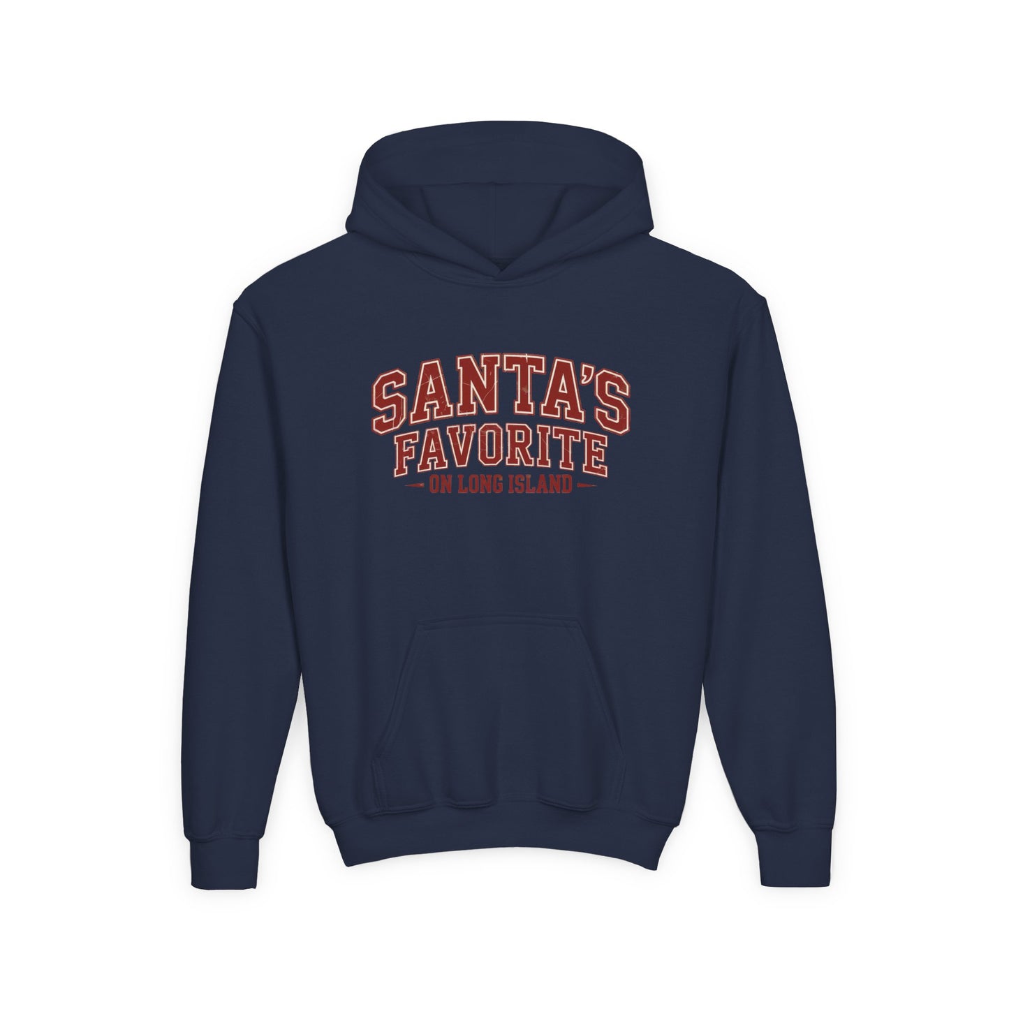 What's Up Long Island? Santa's Favorite Youth Hoodie - Holiday Gift, Christmas Apparel, Fun Family Sweatshirt, Winter Warmth, Long Island Love