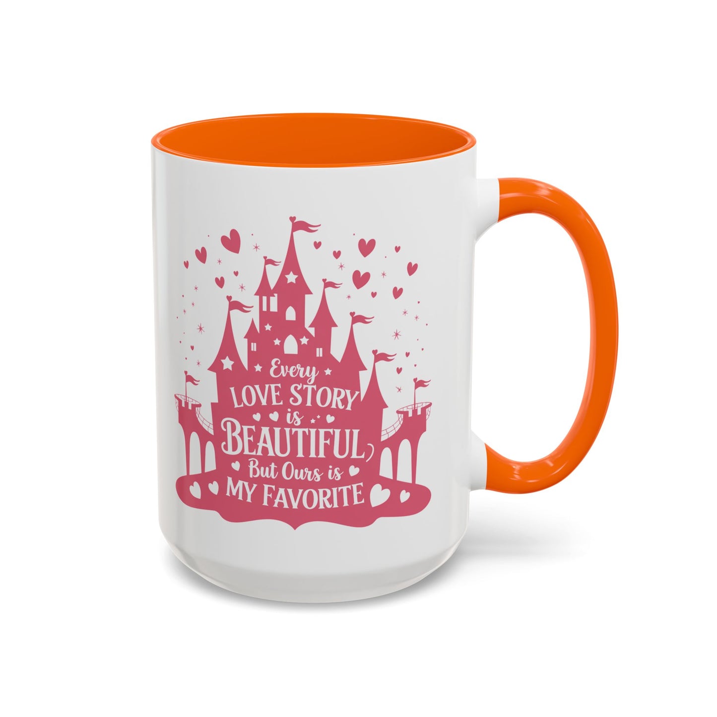 Every Love Story is Beautiful, But Ours is My Favorite - 11oz & 15oz two-tone mug - Valentine's Day, anniversaries, weddings