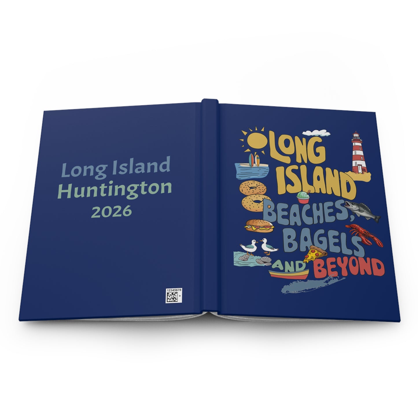 PERSONALIZED - Long Island Hardcover Journal — "Long Island: Beaches, Bagels and Beyond" Travel Notebook