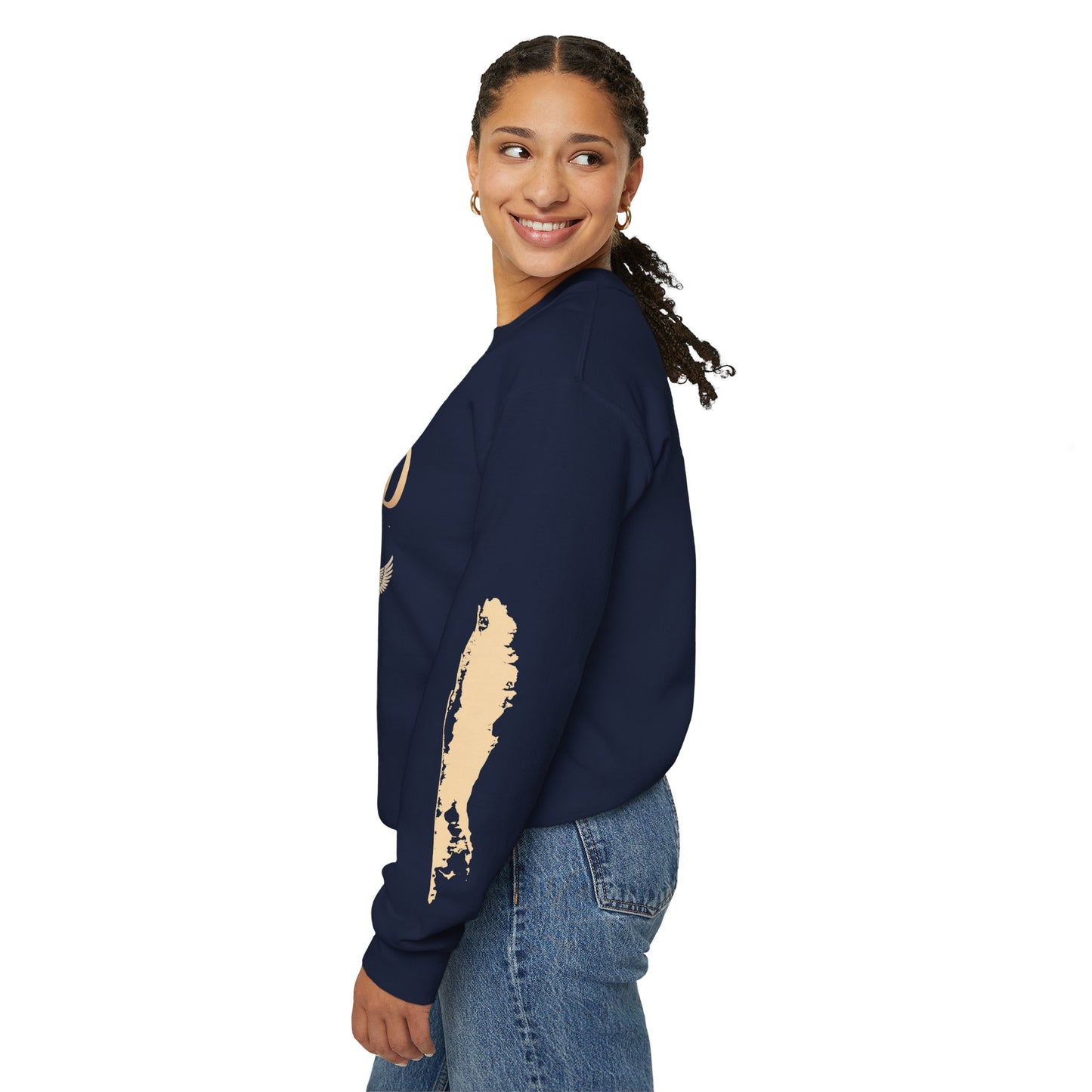 What's Up Long Island? Nativity, Angels & Silent Nights Unisex Crewneck Sweatshirt | Cozy Holiday Apparel, Gift for Christmas