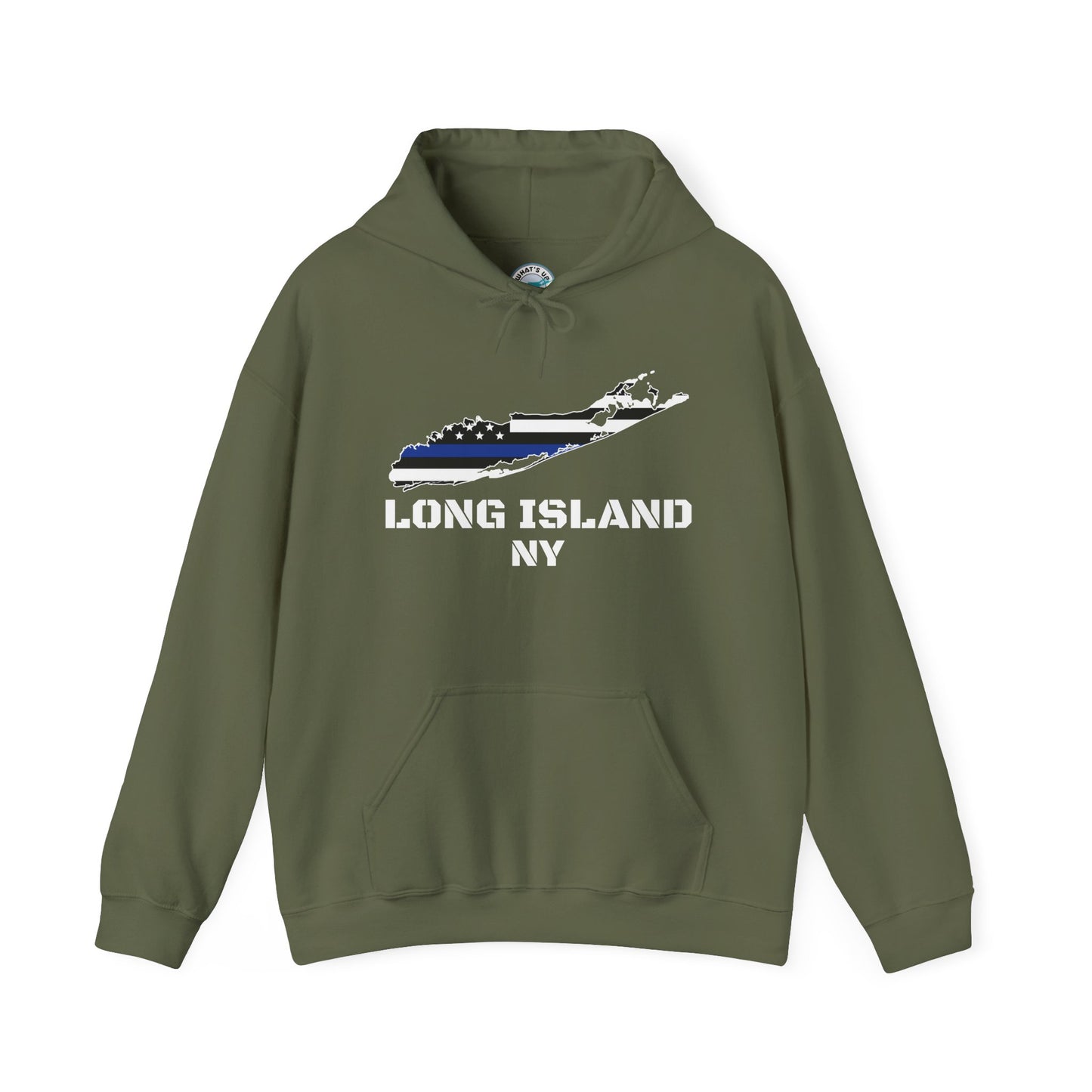 What's Up Long Island? NY Back the Blue Unisex Heavy Blend™ Hooded Sweatshirt