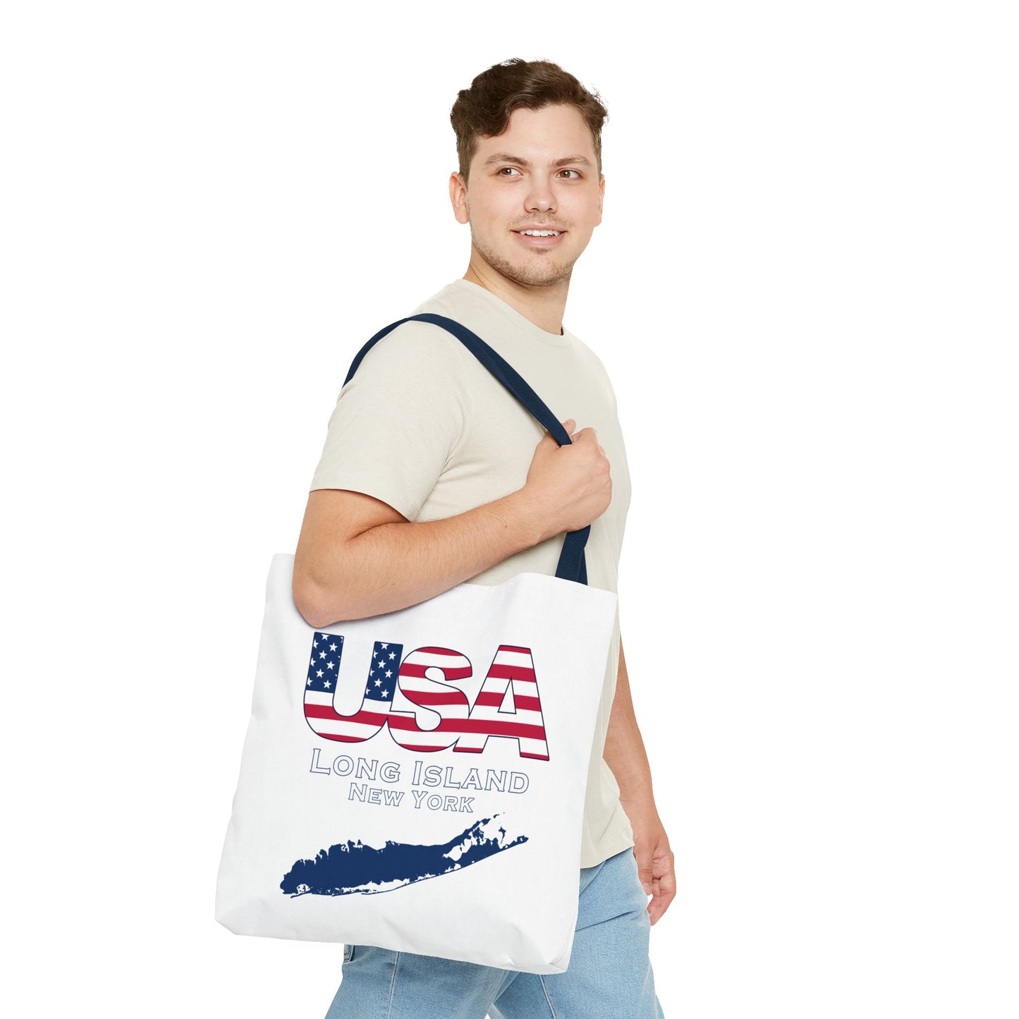USA What's Up Long Island? Tote Bag - Stylish Travel & Beach Accessory - 2 sizes